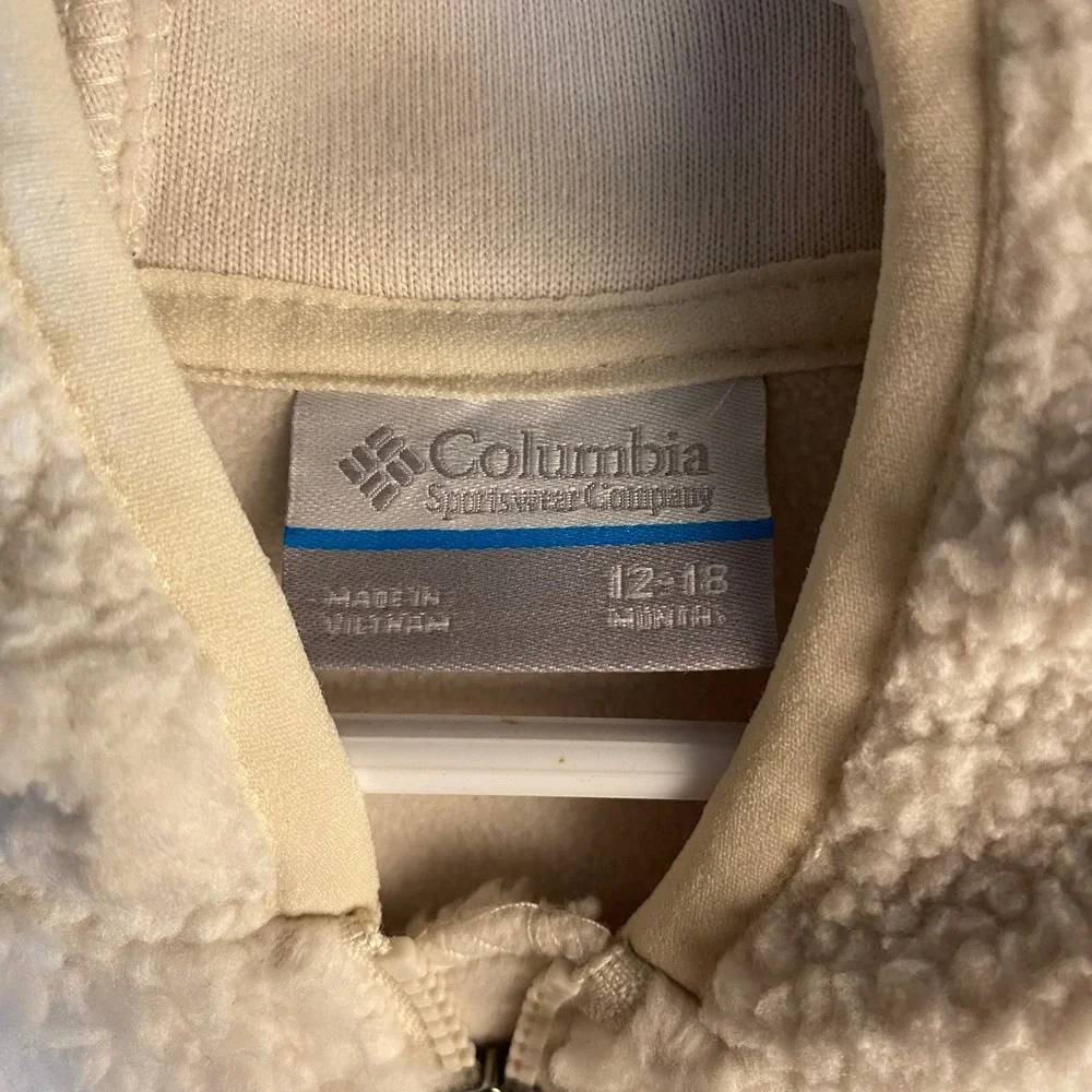 Columbia Foxy Baby Sherpa Bunting 12-18 Months Cream Hooded One Piece Suit